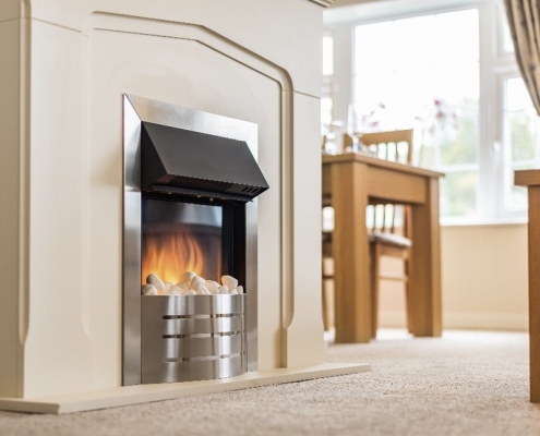 park homes fireplace